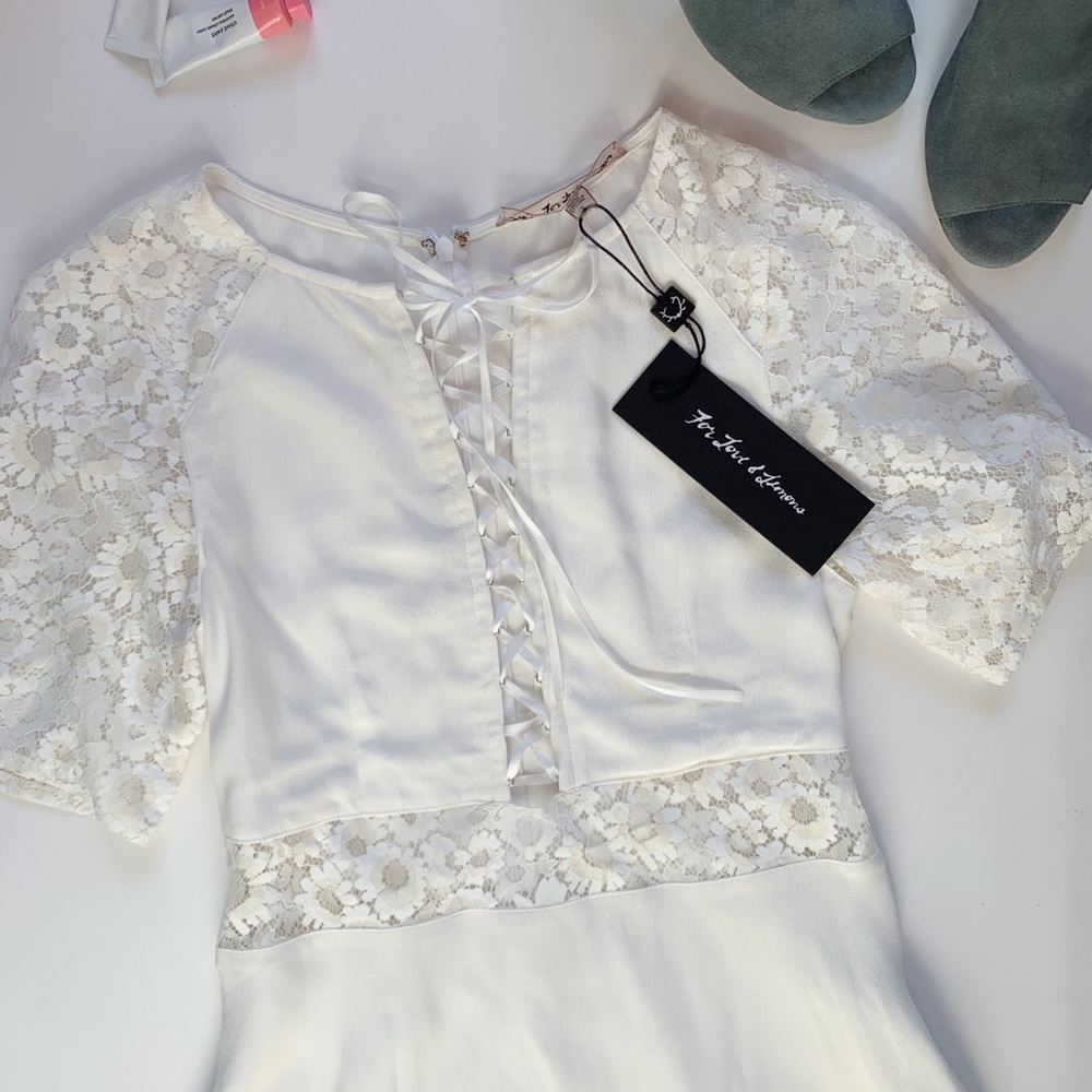 For Love & Lemons White Lace Dress